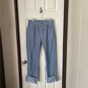 Sophie Corduroy Pants Classic Blue Women's Cropped Jeans